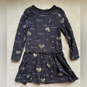 BCBGirls Cotton Black Drop Waist Dress